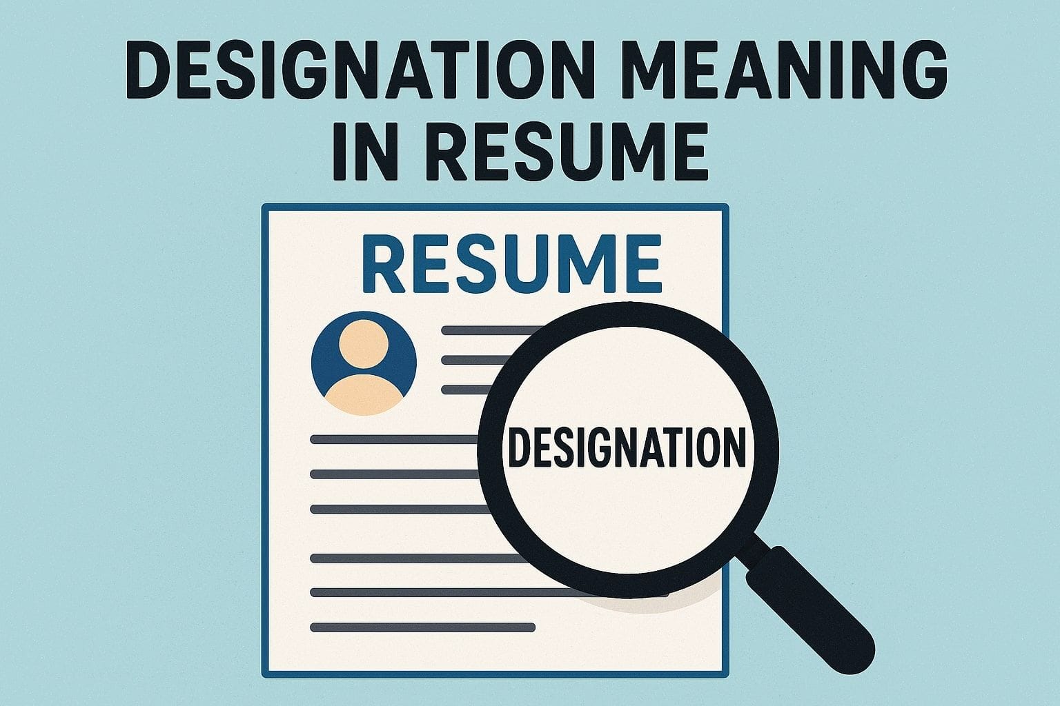 what is designation meaning in resume
