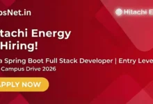 Hitachi Energy Off Campus Drive 2026 - Hiring Entry-Level Full Stack - Java Developer